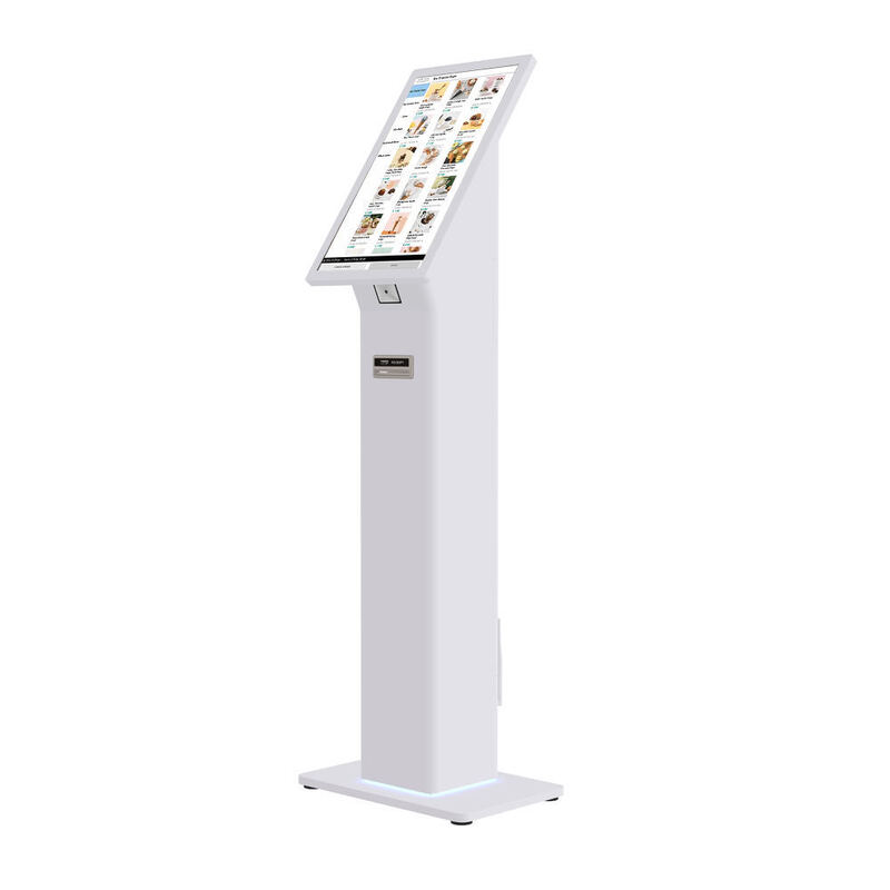 Kiosk Self Checkin z czytnikiem QR Code ID Card, systemem operacyjnym Windows 10 i dostosowalnymi światłami LED dla efektywnego odprawy klientów