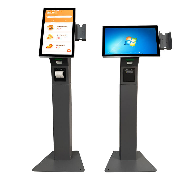 21,5-calowy kiosk samoobsługowy z obsługą wielu języków i metalową obudową ze szkła hartowanego
